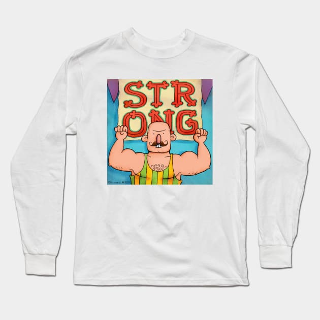 Strongman Long Sleeve T-Shirt by drawboy